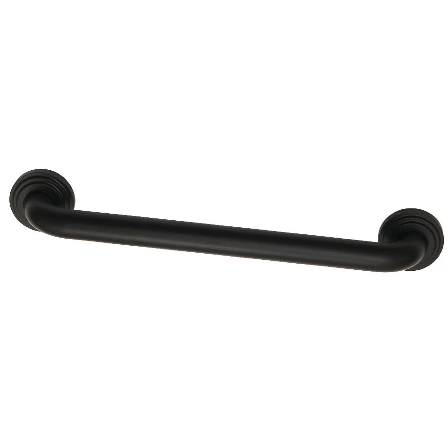 Milano 16" Brass Grab Bar in Matte Black