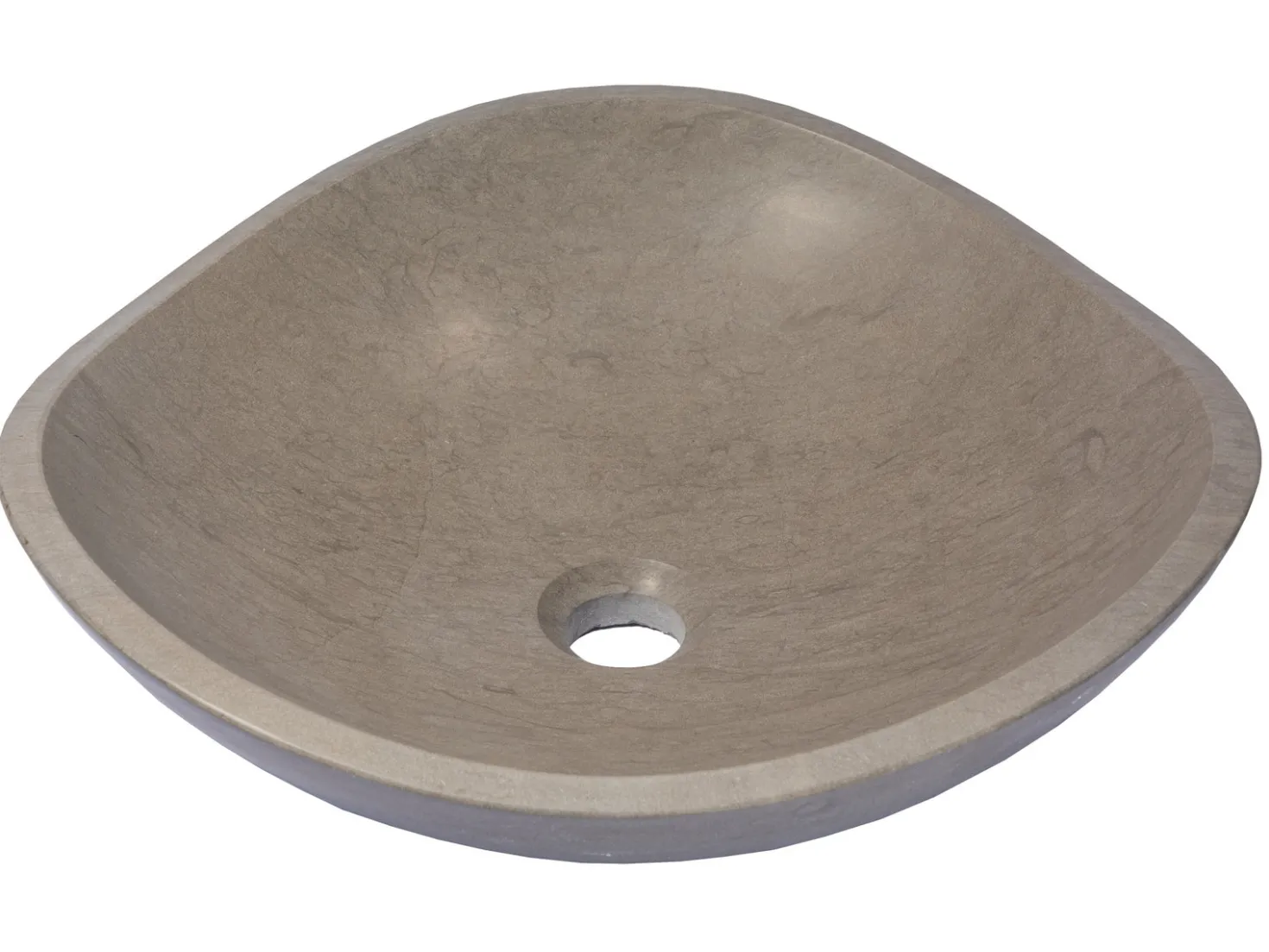Molly Grey Marble Freeform Vessel Sink
