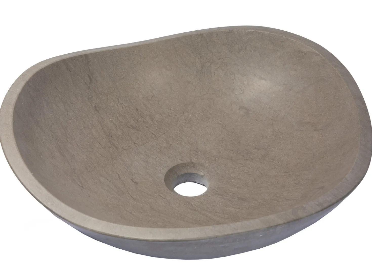 Molly Grey Marble Freeform Vessel Sink