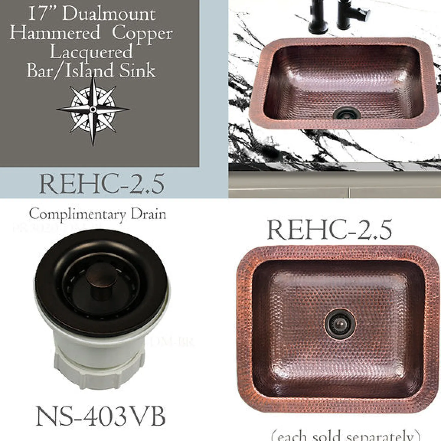 Nantucket Sinks 2 3/4" Bar Sink Drain in Ventian Bronze