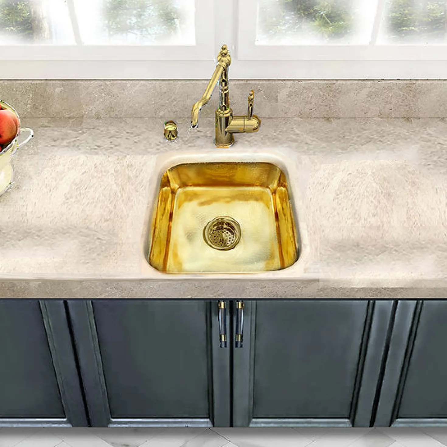 Nantucket Sinks 17" Bright Brass Bar Sink