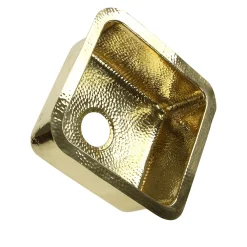 Nantucket Sinks Bright Hammered Brass 17