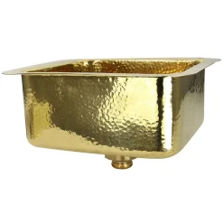 Nantucket Sinks Bright Hammered Brass 17