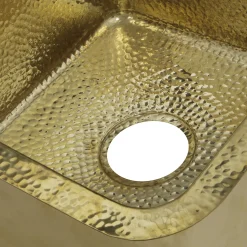 Nantucket Sinks Bright Hammered Brass 17