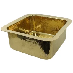 Nantucket Sinks Bright Hammered Brass 17