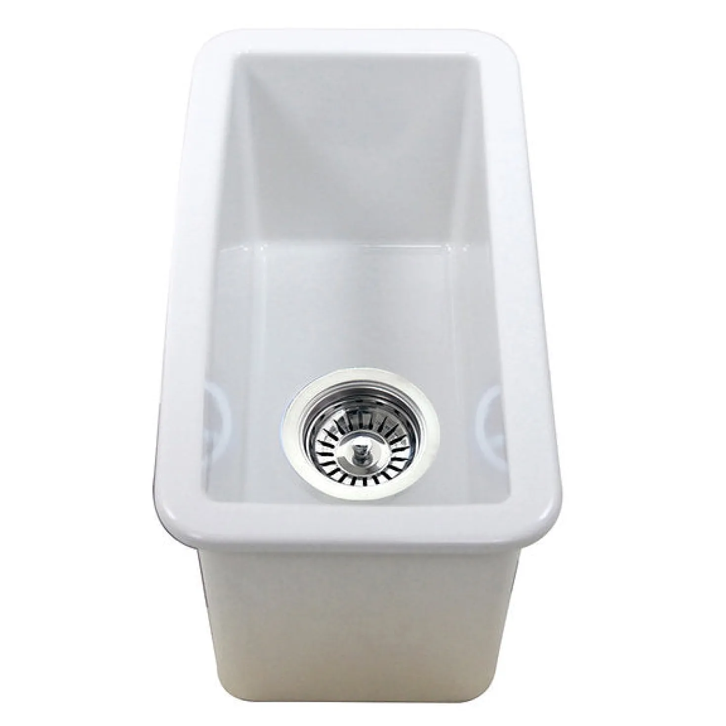 Nantucket Sinks Cape189 Single Bowl Dualmount Fireclay Bar-Prep Sink White