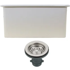 Nantucket Sinks Cape189 Single Bowl Dualmount Fireclay Bar-Prep Sink White