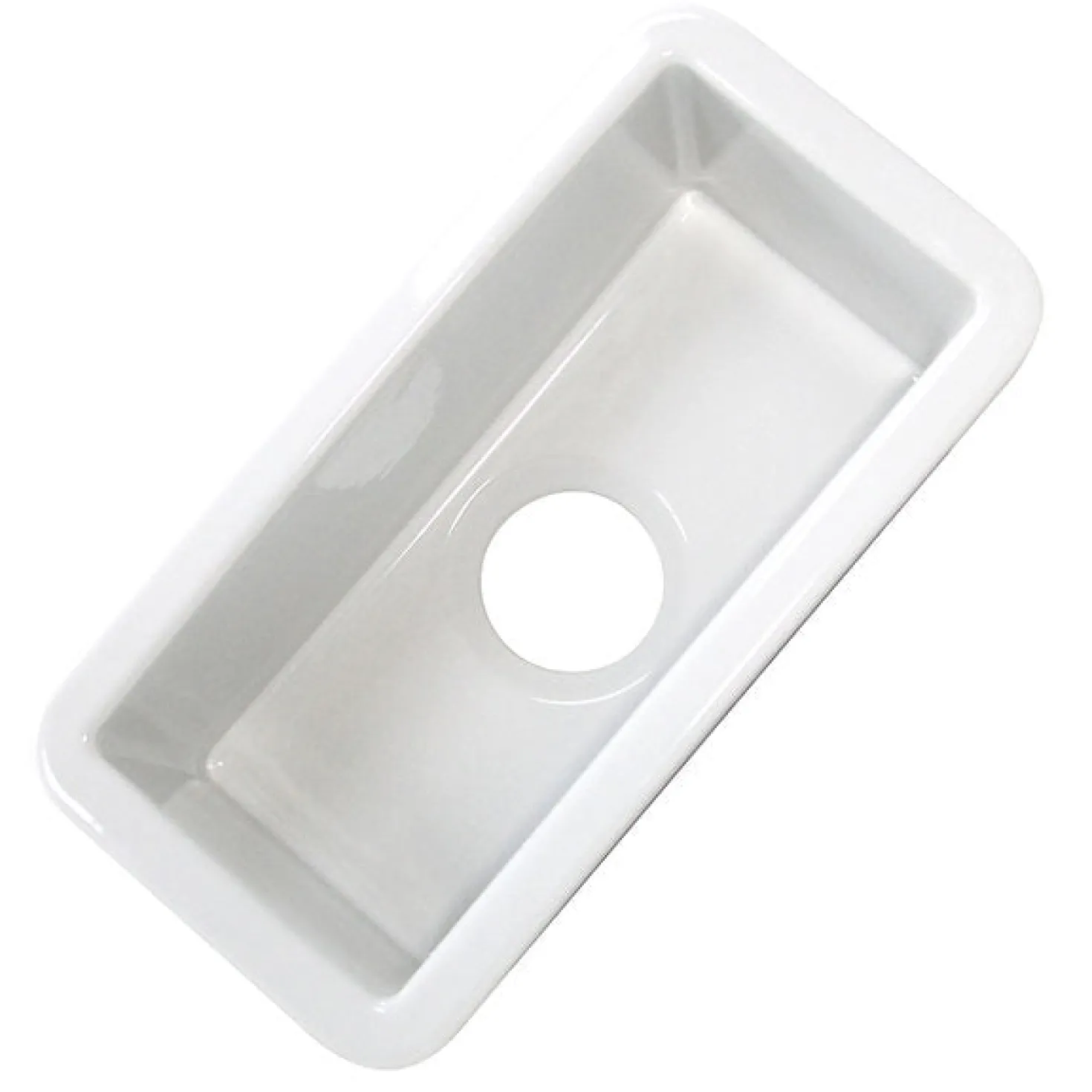 Nantucket Sinks Cape189 Single Bowl Dualmount Fireclay Bar-Prep Sink White