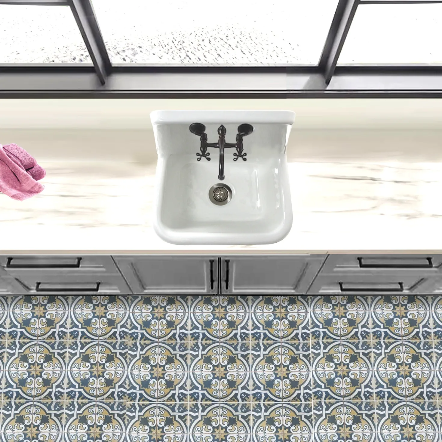 Nantucket Sinks 22" Cast Iron Wallmount Utility Sink