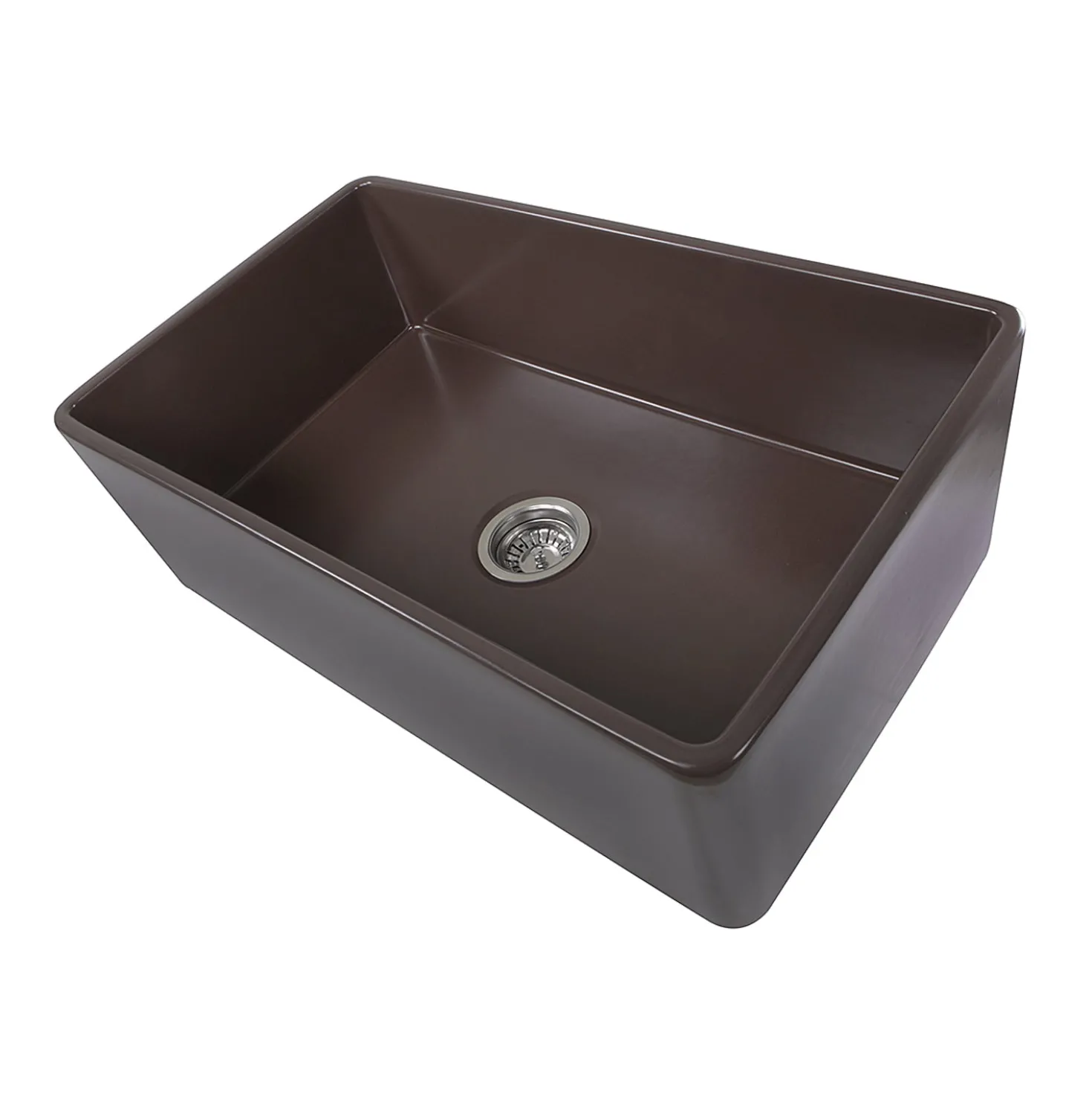 Nantucket Sinks 30" Coffee Brown Fireclay Farmhouse Kitchen Sink T-FCFS30CB