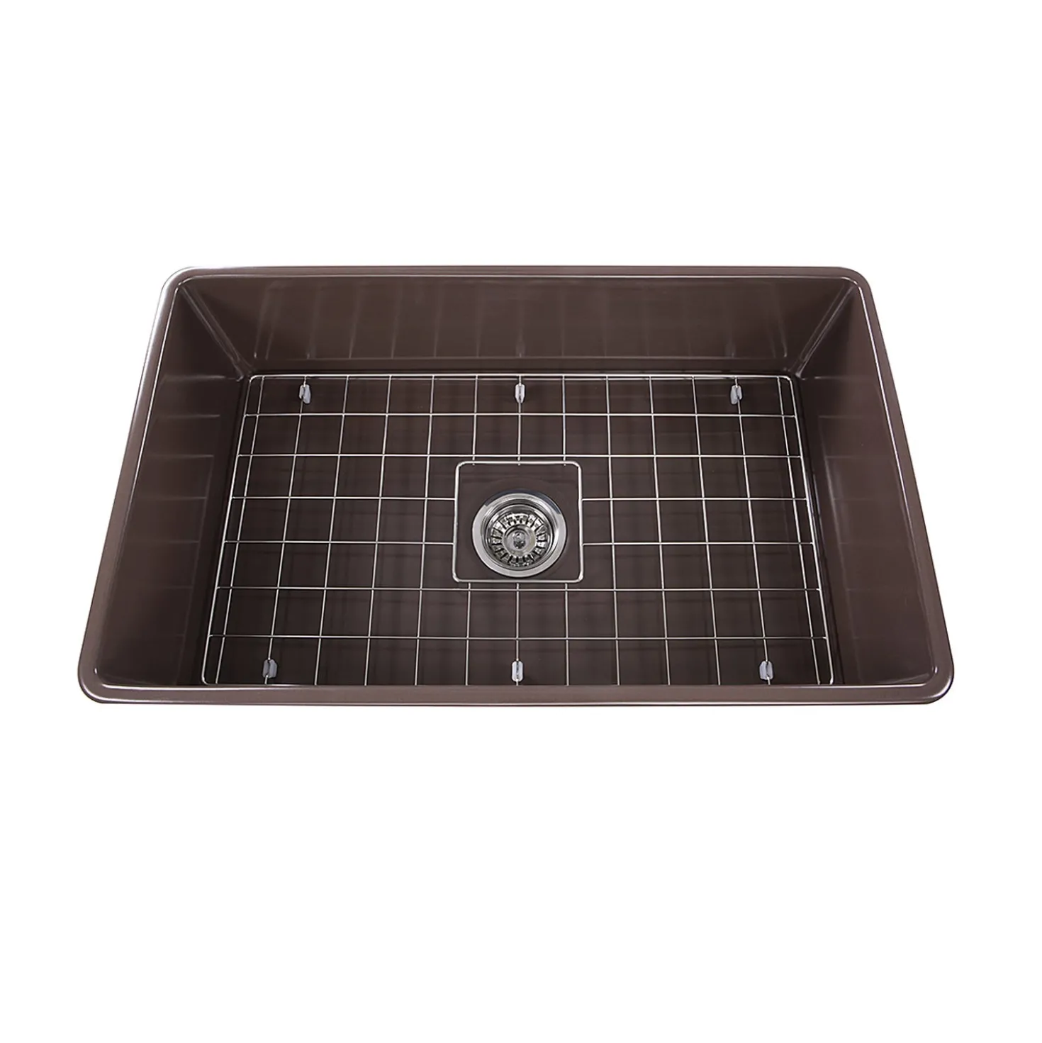 Nantucket Sinks 30" Coffee Brown Fireclay Farmhouse Kitchen Sink T-FCFS30CB