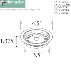Nantucket Sinks Disposal Flange For Granite Composite Sinks
