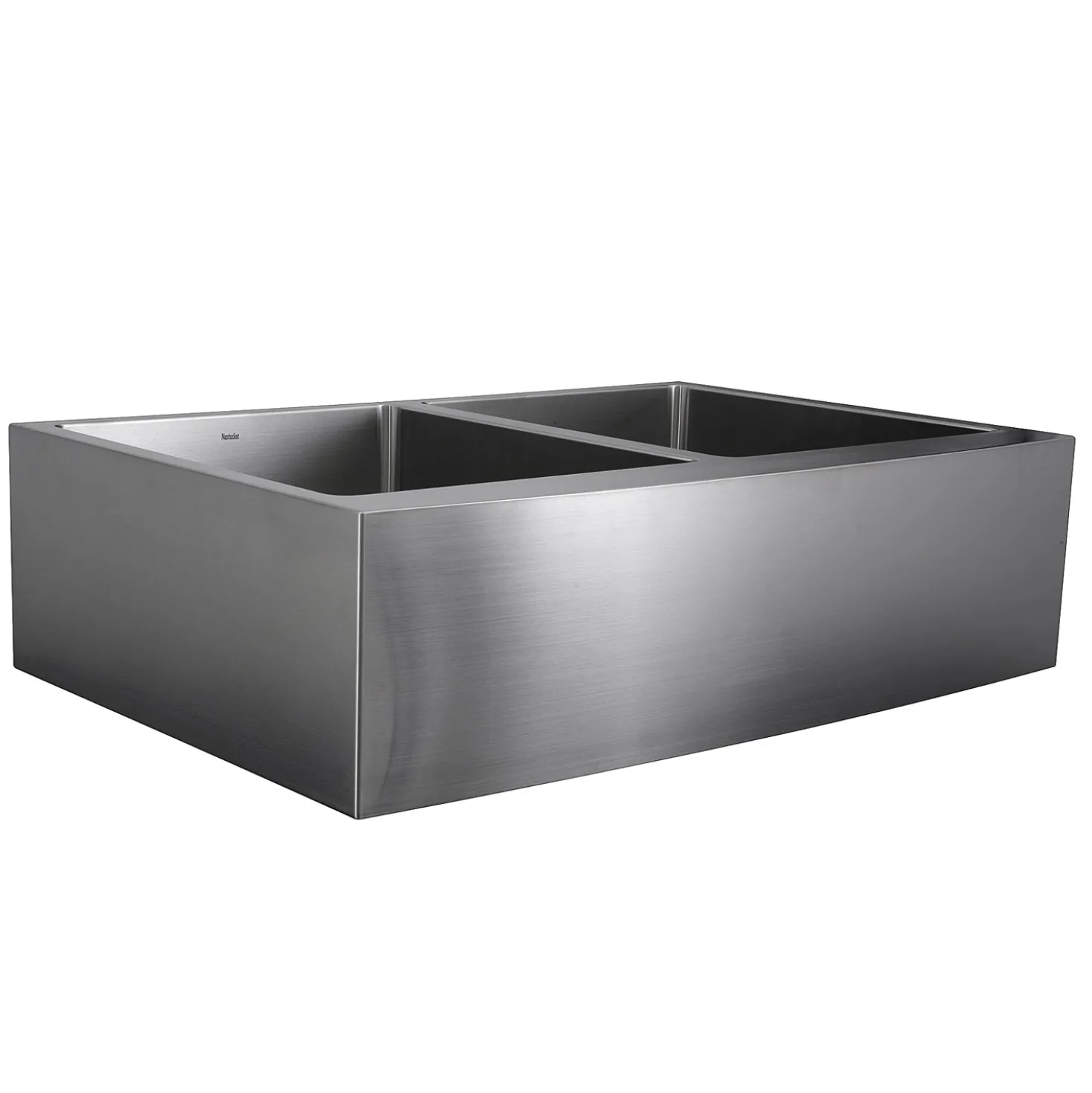 Nantucket Sinks 33" Double Bowl Farmhouse Apron Front Stainless Steel Kitchen Sink