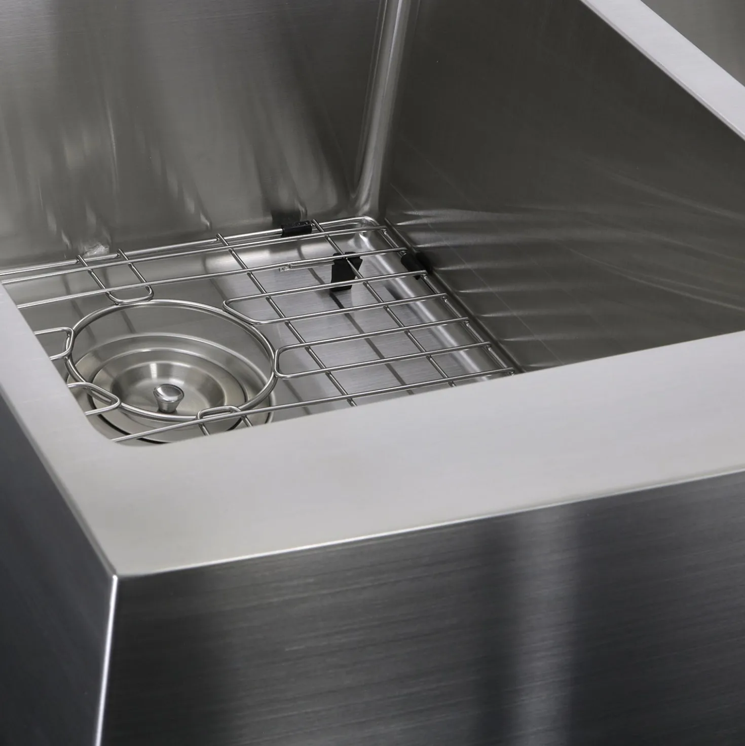 Nantucket Sinks 33" Double Bowl Farmhouse Apron Front Stainless Steel Kitchen Sink