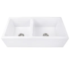 Nantucket Sinks 60/40 Double Bowl Farmhouse Apron Fireclay Sink Hyannis-36-DBL