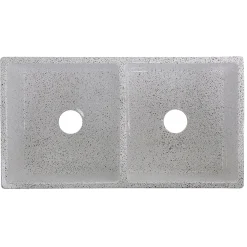 Nantucket Sinks Double Bowl Farmhouse Fireclay Sink with Pietra Sarda Finish
