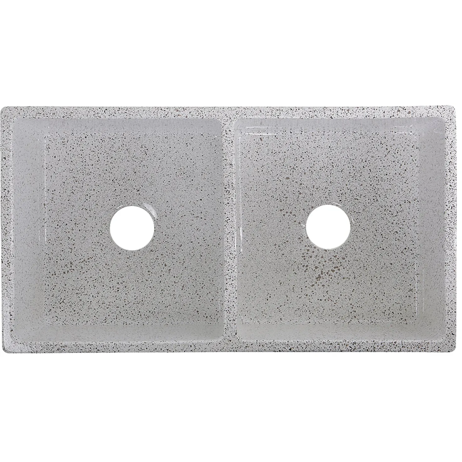 Nantucket Sinks Double Bowl Farmhouse Fireclay Sink with Pietra Sarda Finish