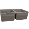 Nantucket Sinks 50/50 Double Bowl Undermount Granite Composite