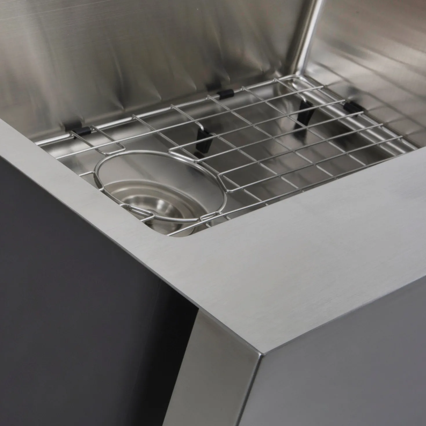 Nantucket Sinks EZApron33-9 RetroFit Single Bowl Undermount Stainless Steel Kitchen Sink with 9" Apron Front