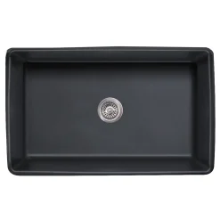Nantucket Sinks 33" Farmhouse Fireclay Sink with Filigree Apron