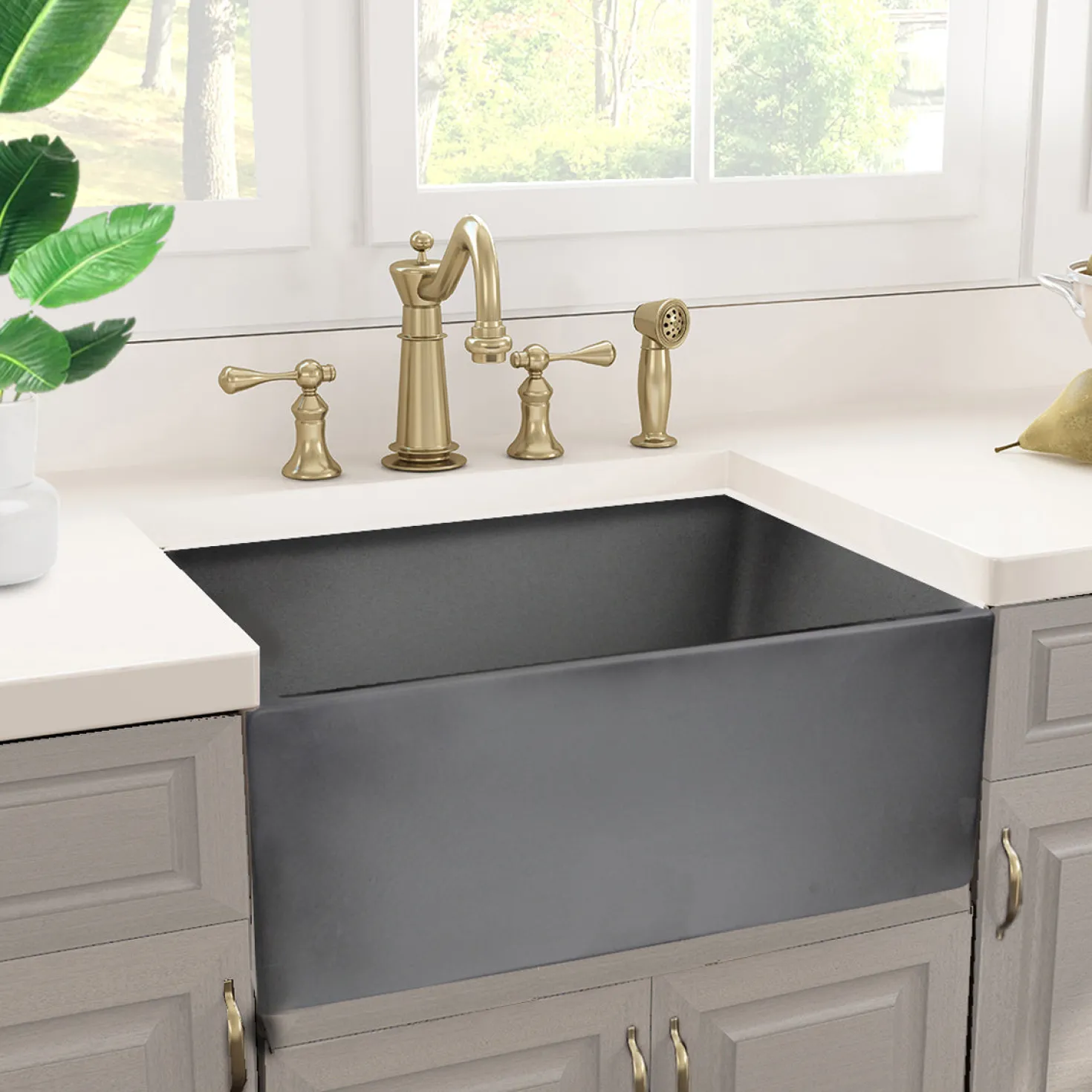 Nantucket Sinks 23" Farmhouse Fireclay Sink