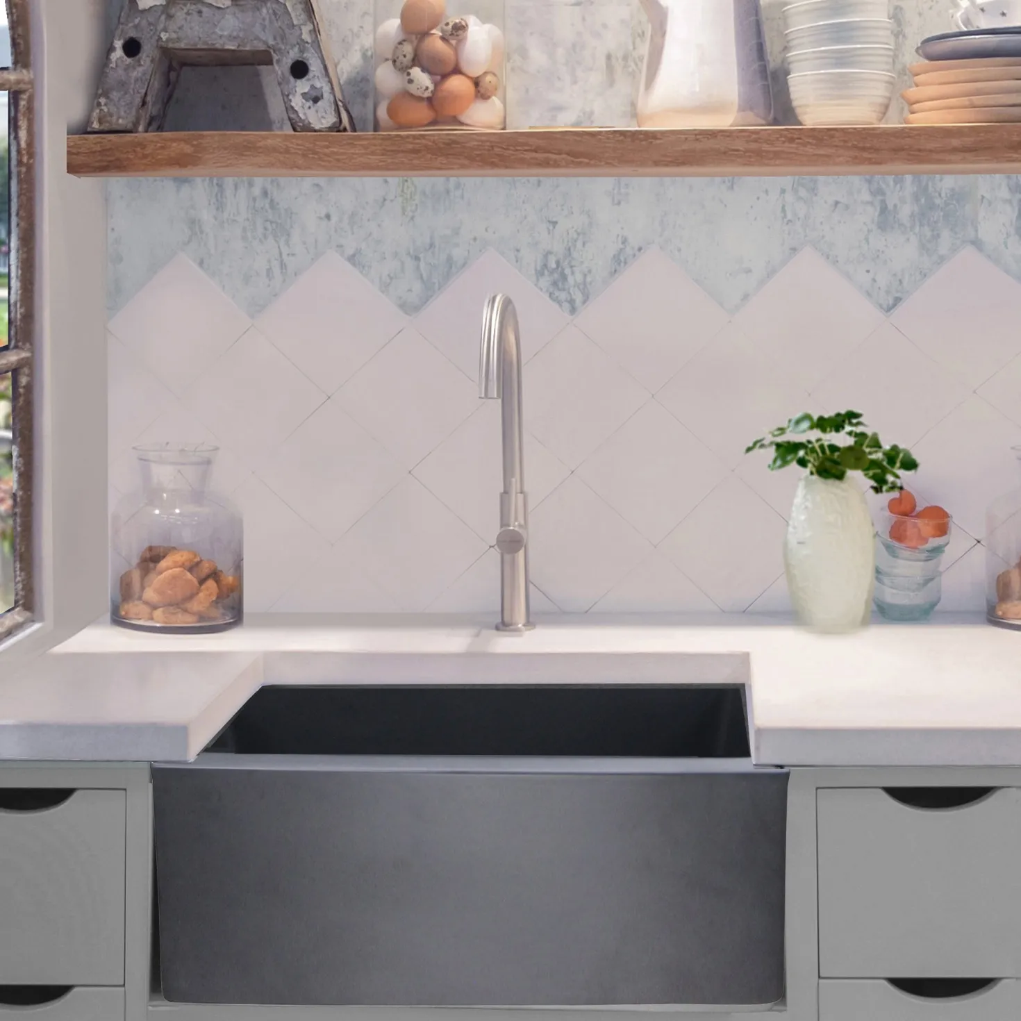 Nantucket Sinks 23" Farmhouse Fireclay Sink
