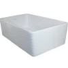 Nantucket Sinks 33" Farmhouse Fireclay Sink with Waves Apron