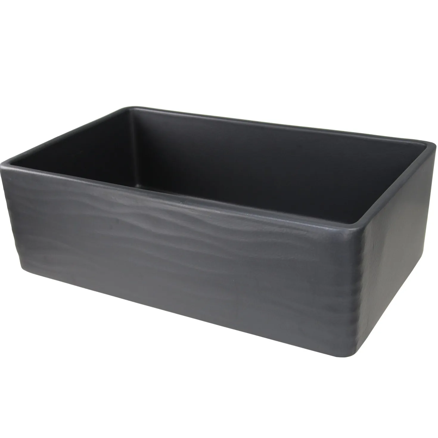 Nantucket Sinks 33" Farmhouse Fireclay Sink with Waves Apron