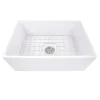 Nantucket Sinks 27" Farmhouse Fireclay Sink with Drain and Grid