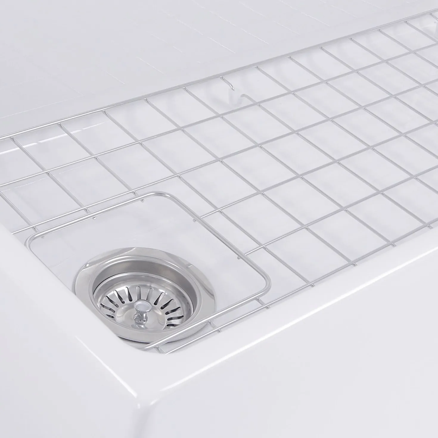 Nantucket Sinks 36" Farmhouse Fireclay Sink with Offset Drain and Grid