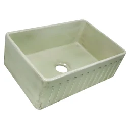 Nantucket Sinks 30" Farmhouse Fireclay Sink with Shabby Green Finish