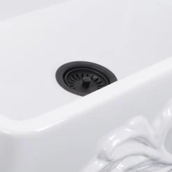Nantucket Sinks 33" Farmhouse Fireclay Sink with Filigree Apron
