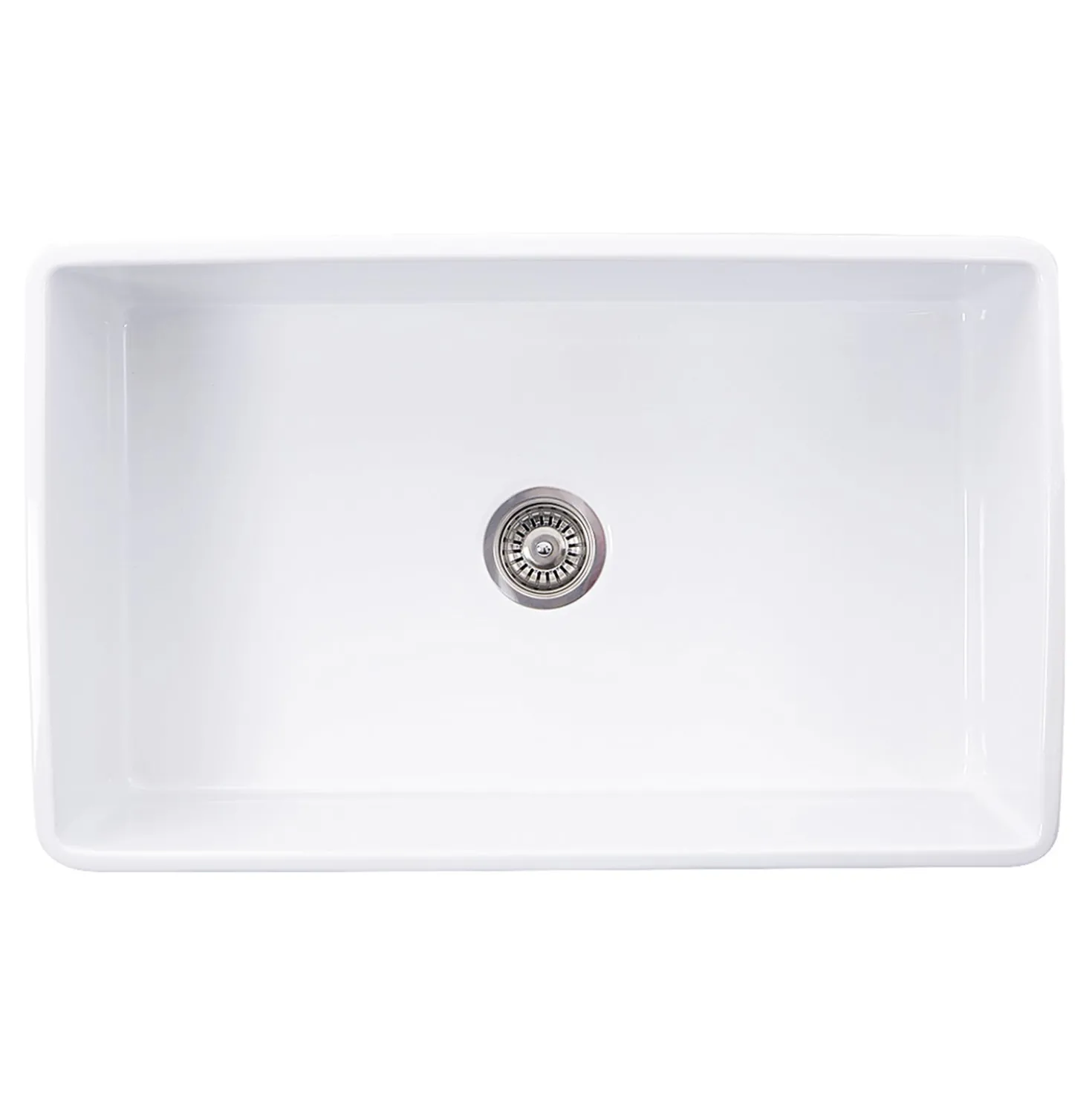 Nantucket Sinks 33" Farmhouse Fireclay Sink with Filigree Apron