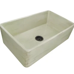 Nantucket Sinks 33" Farmhouse Fireclay Sink with Shabby Green Finish