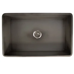 Nantucket Sinks 30" Farmhouse Fireclay Sink with Concrete Finish