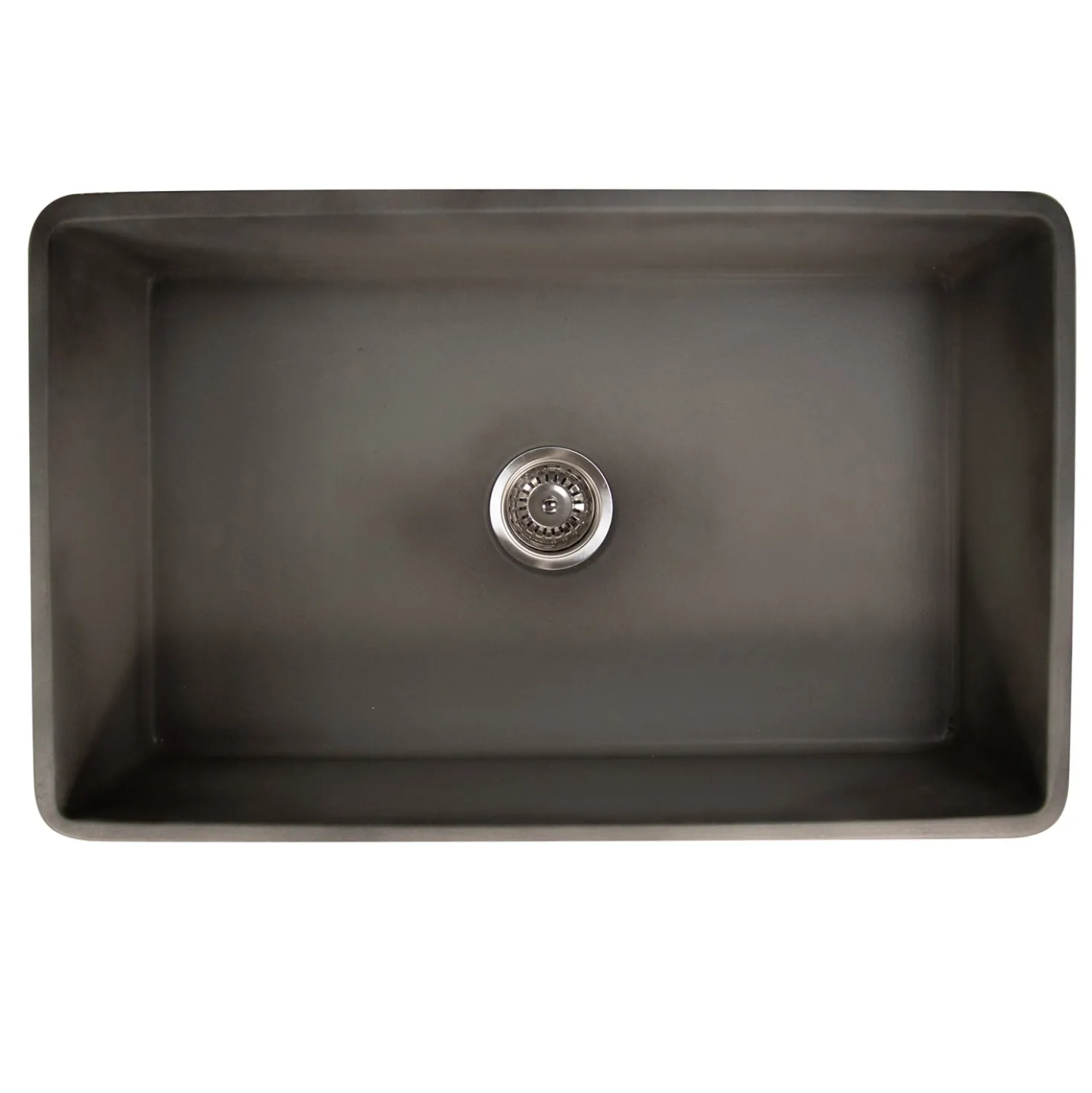 Nantucket Sinks 30" Farmhouse Fireclay Sink with Concrete Finish
