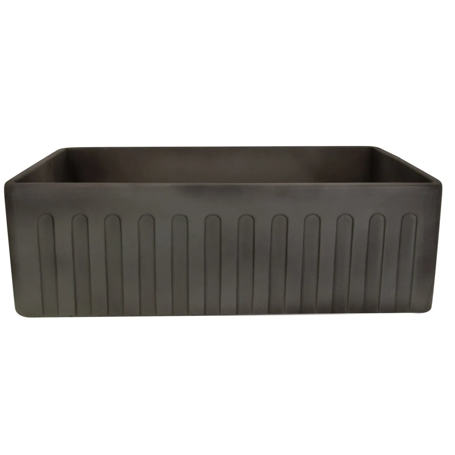 Nantucket Sinks 30" Farmhouse Fireclay Sink with Concrete Finish
