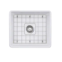 Nantucket Sinks 20" Fireclay Farmhouse Kitchen Sink T-FCFS20
