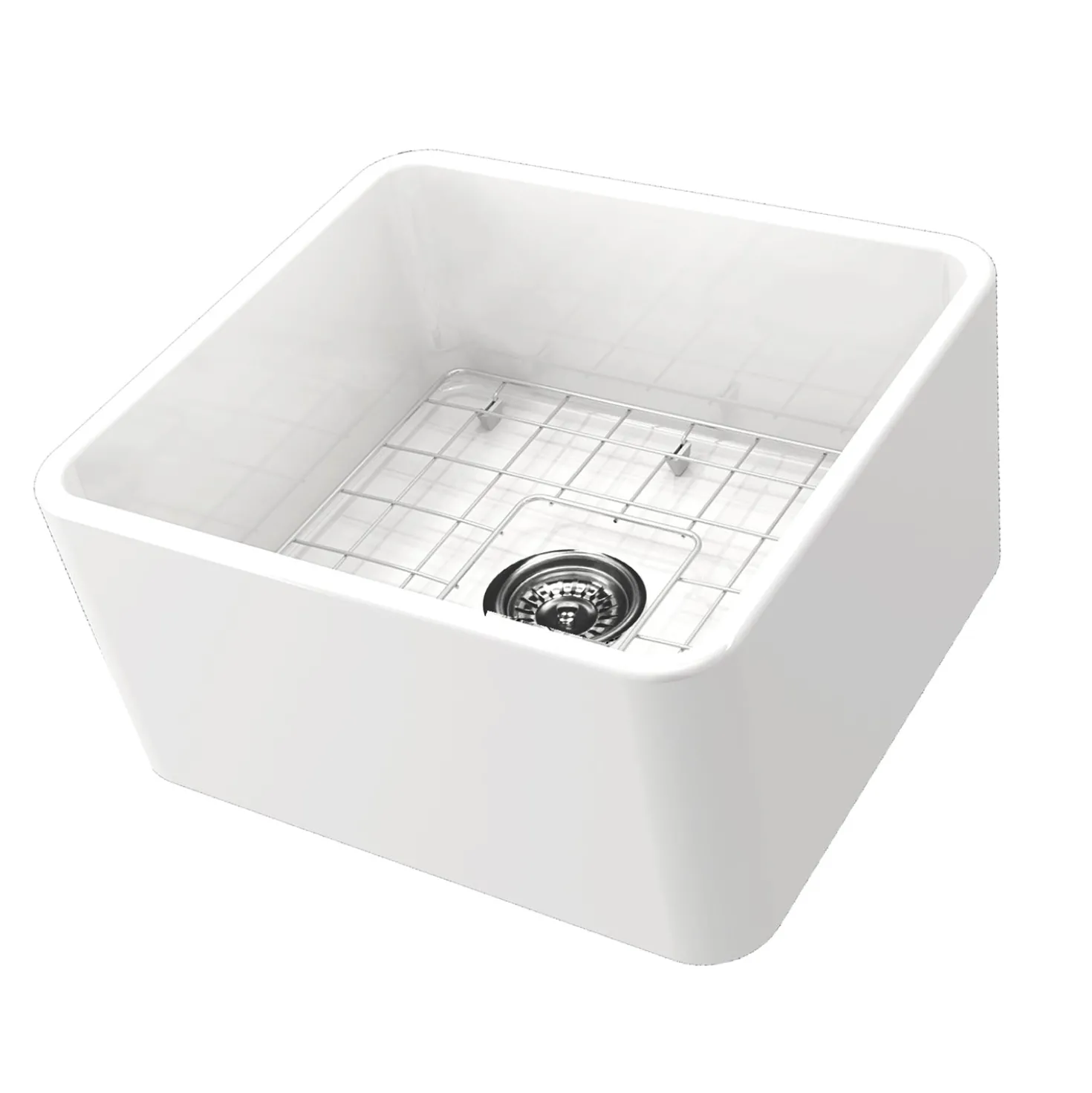 Nantucket Sinks 20" Fireclay Farmhouse Kitchen Sink T-FCFS20