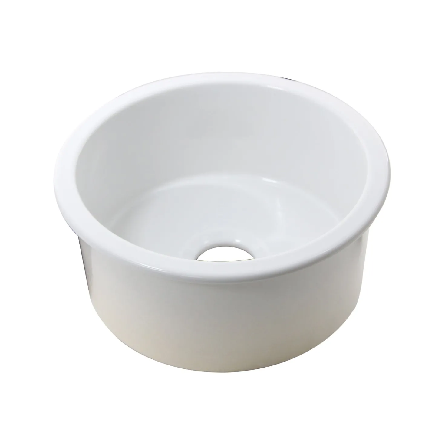 Nantucket Sinks 18" Fireclay Round Bar-Prep Sink