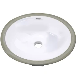 Nantucket Sinks Glazed Bottom 13x10 Undermount Ceramic Sink In White