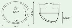 Nantucket Sinks Glazed Bottom 13x10 Undermount Ceramic Sink In White