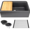 Nantucket Sinks 33" Granite Composite Workstation Apron Sink