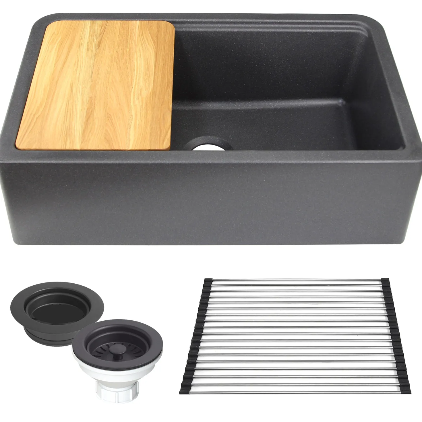 Nantucket Sinks 33" Granite Composite Workstation Apron Sink