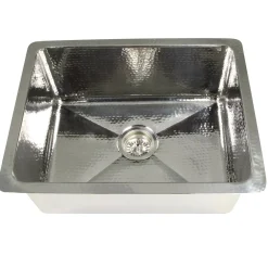Nantucket Sinks 23" Hammered Stainless Steel Rectangle Kitchen Sink