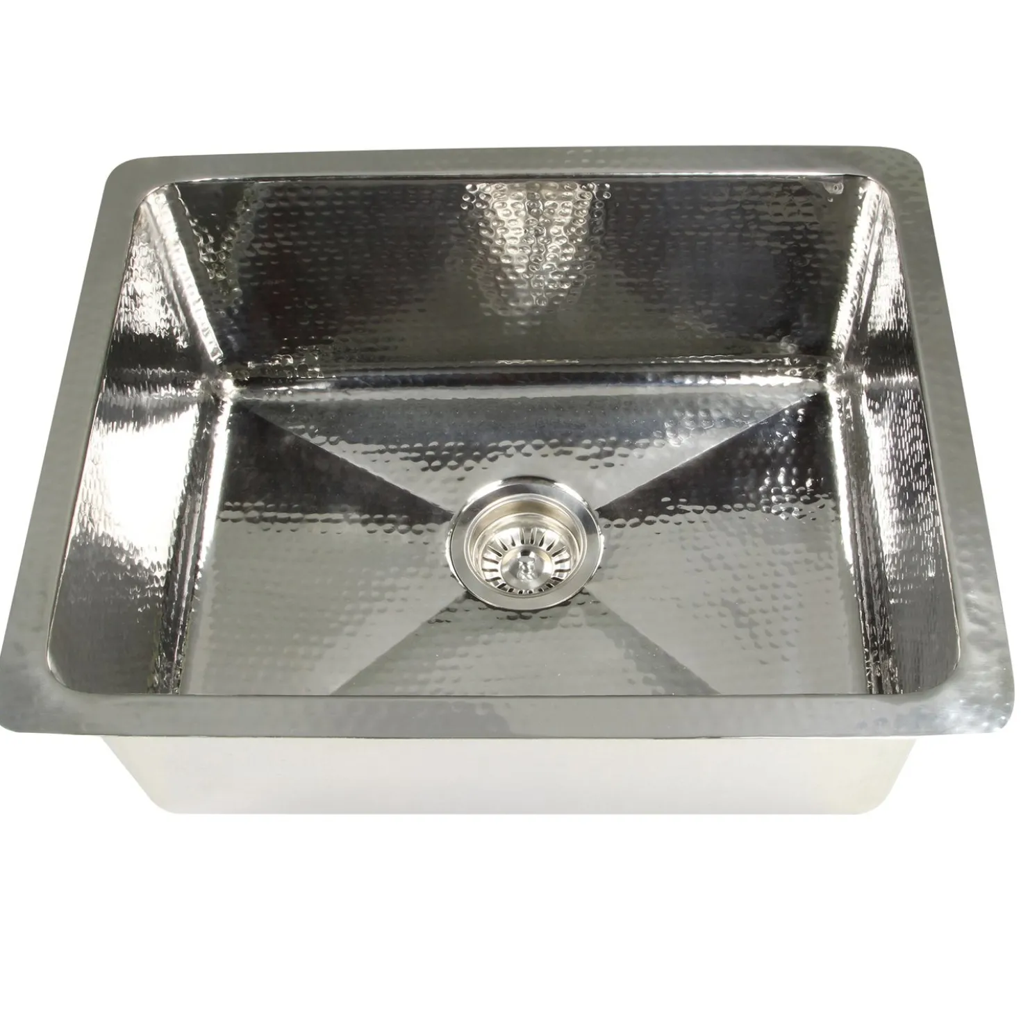 Nantucket Sinks 23" Hammered Stainless Steel Rectangle Kitchen Sink