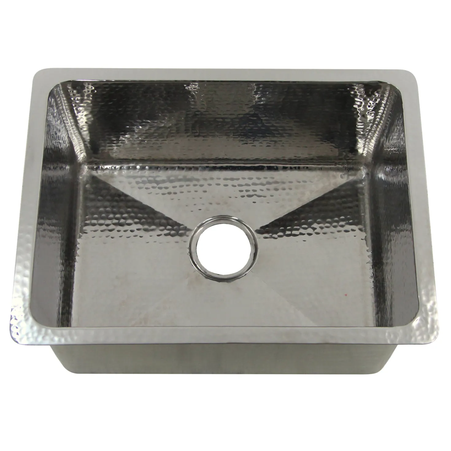 Nantucket Sinks 23" Hammered Stainless Steel Rectangle Kitchen Sink