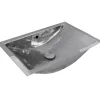 Nantucket Sinks Hammered Stainless Steel Rectangle Undermount Bathroom Sink with Overflow