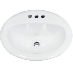 Nantucket Sinks 20.25-Inch Drop-In Ceramic Vanity Sink DI2017-4