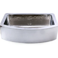 Nantucket Sinks 33 Inch Hammered Farmhouse Stainless Steel Sink